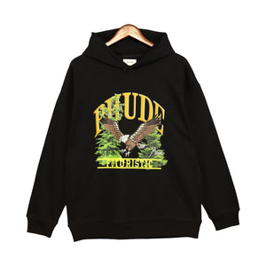 RHUDE OVERSIZE BLACK HOODIE p103