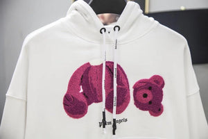 Palm teddy bear hoodie (pink)