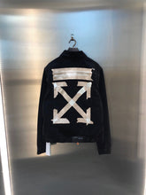 Load image into Gallery viewer, OFF black whisper tape denim jacket
