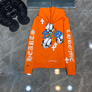 Chrome orange pullover hoodie