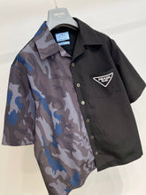 Load image into Gallery viewer, Prada spilt black camo shirt

