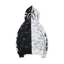 Load image into Gallery viewer, Bape pirate black and white full zip hoodie
