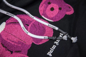 Palm teddy bear hoodie (pink)