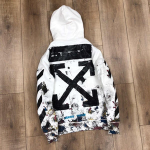 OFF splatter hoodie