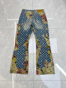 Monogram classic print floral remix denim