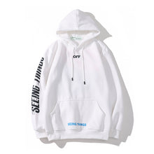 Load image into Gallery viewer, White colorful painted Hoodies
