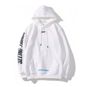 White colorful painted Hoodies