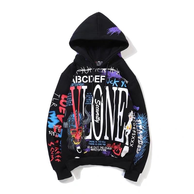 VLONE mash up hoodie black