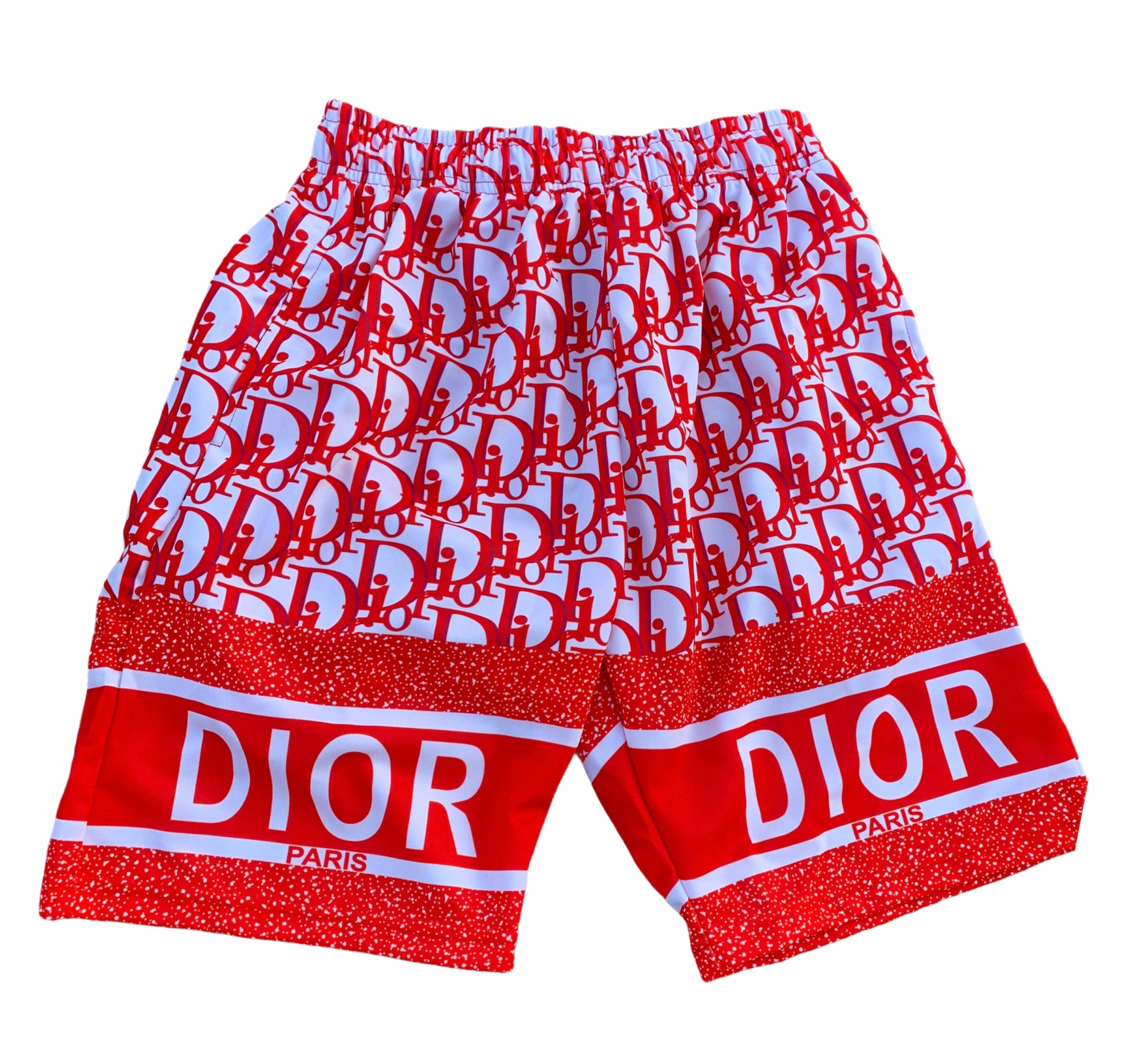 Bootleg Dior Shorts 'White Red