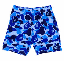 Load image into Gallery viewer, Blue Bape mesh shorts
