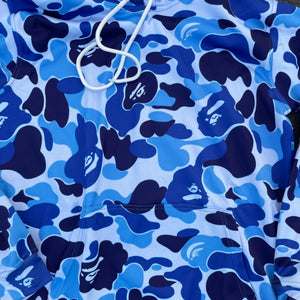 Blue camo bape hoodie