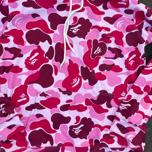 Pink camo bape hoodie