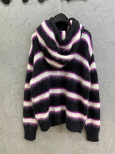 Load image into Gallery viewer, Black purple hoodie mohair
