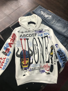 V lone mash up hoodie