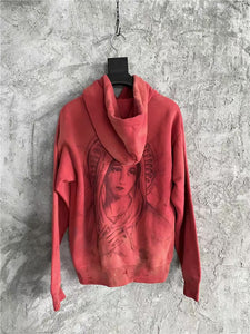 Archangel head red hoodie