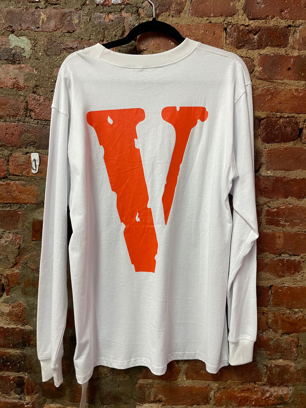 Vlone long sleeve white and orange