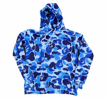 Load image into Gallery viewer, Blue camo bape hoodie
