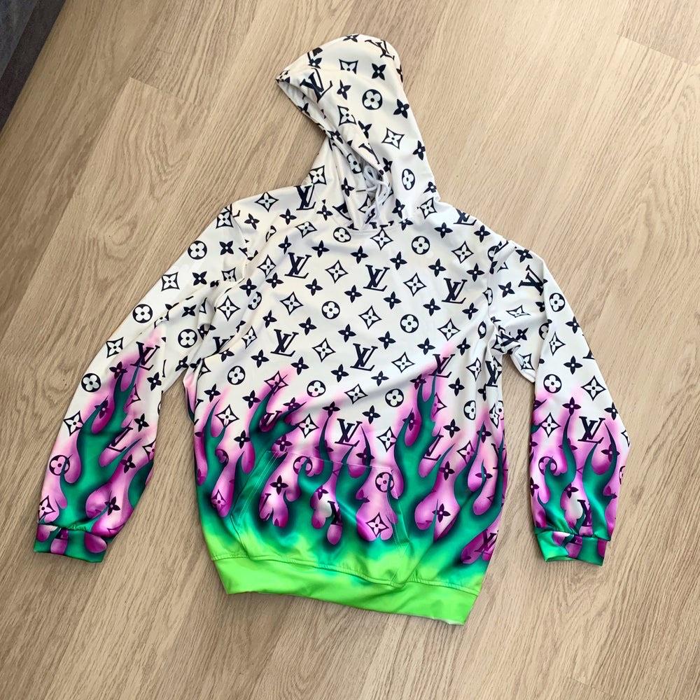 Monogram flame hoodie