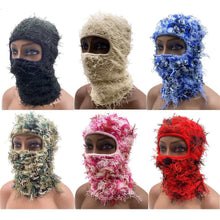 Load image into Gallery viewer, Distressed knitted balaclava
