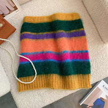 Load image into Gallery viewer, Womens crop set rainbow mohair
