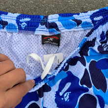 Load image into Gallery viewer, Blue Bape mesh shorts
