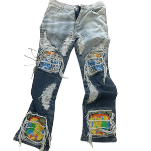 Fighting Angel underlay monarch denim