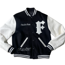 Load image into Gallery viewer, Faith Vs. Fear varsity jacket
