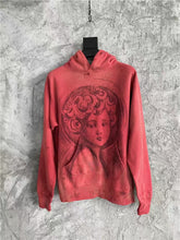 Load image into Gallery viewer, Archangel head red hoodie
