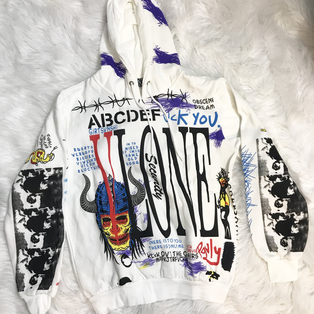 V lone mash up hoodie