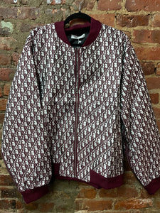 Dior bomber maroon zip up