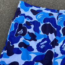 Load image into Gallery viewer, Blue Bape mesh shorts
