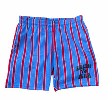 Load image into Gallery viewer, Faith vs fear pin stripe shorts
