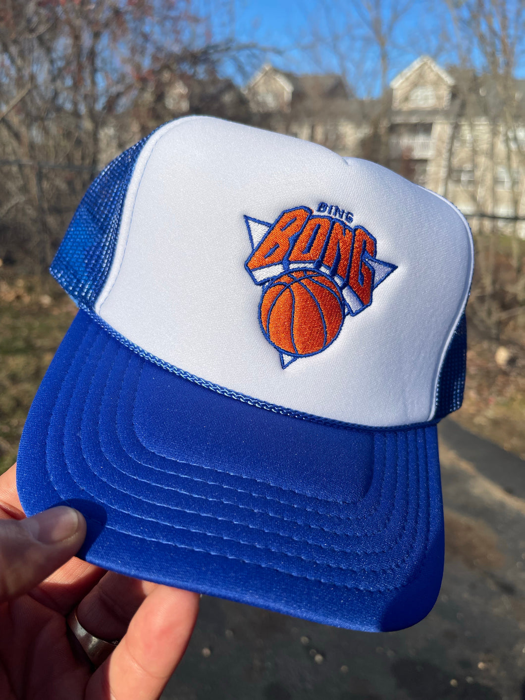BING BONG trucker-blue and white
