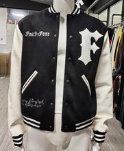 Load image into Gallery viewer, Faith Vs. Fear varsity jacket
