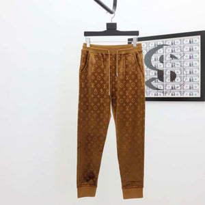 Brown monogram tracksuit velour